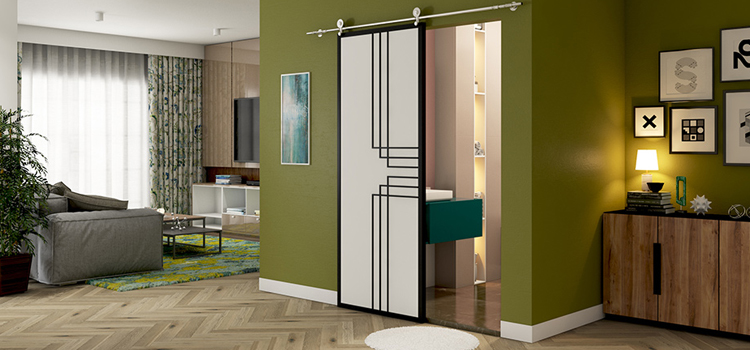 sliding bathroom door installation in La Habra Heights